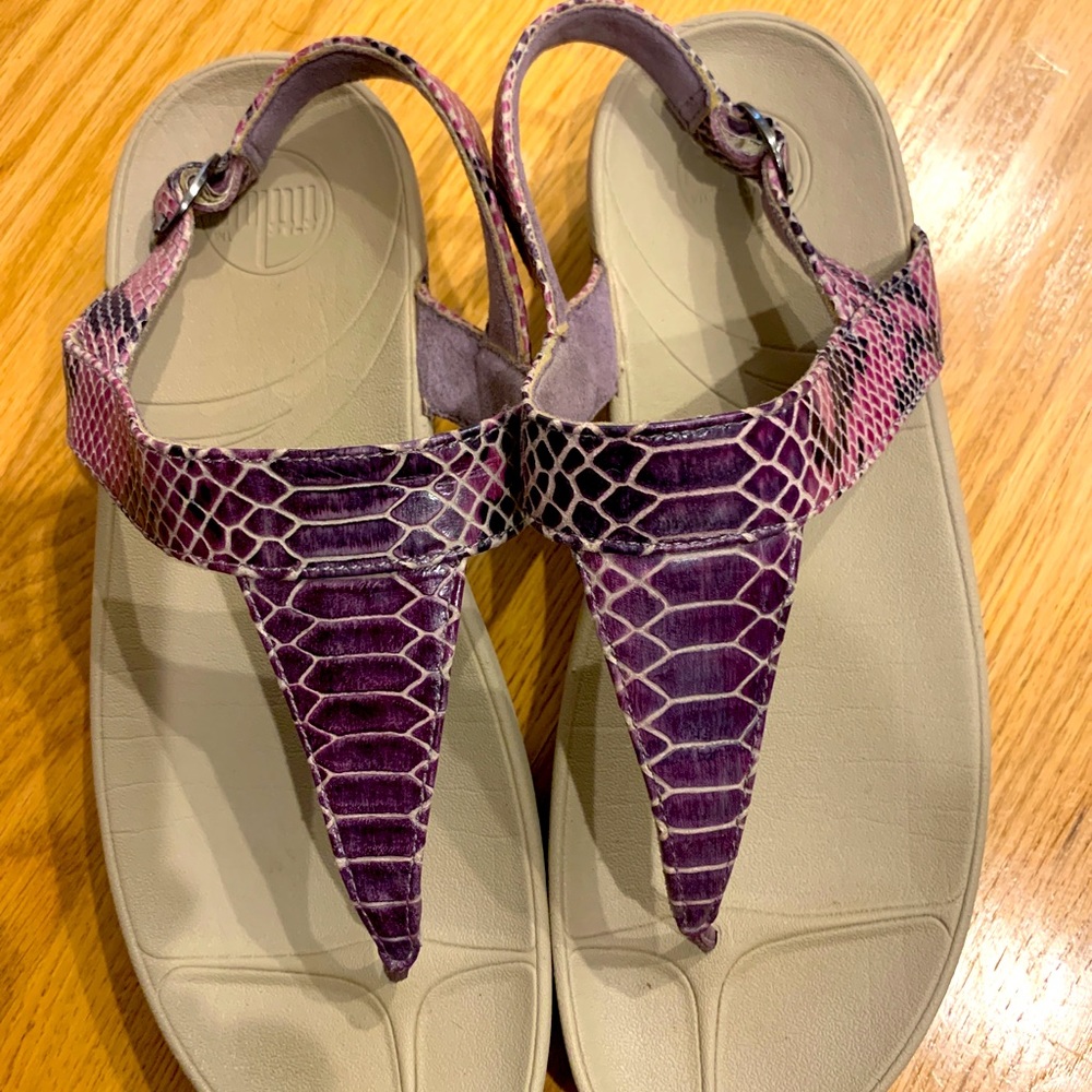 Fitflop Purple Snakeskin Sandals